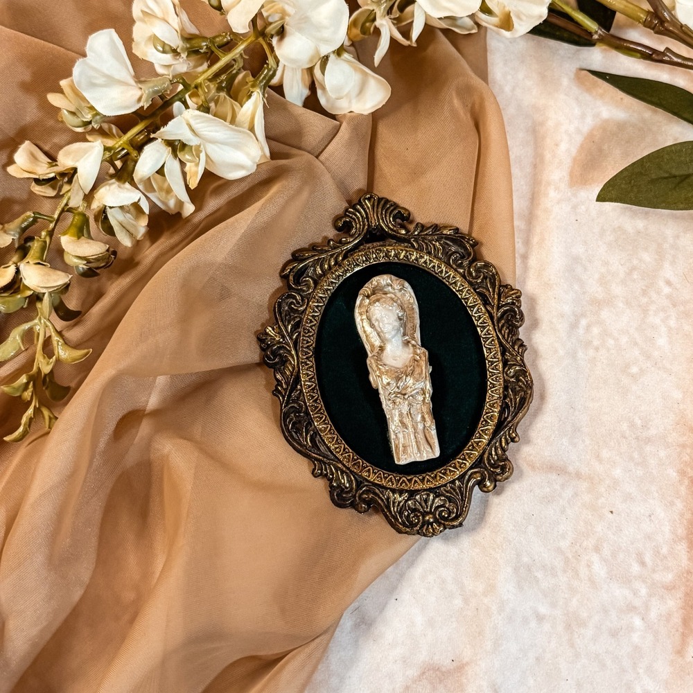 Handmade Goddess Statue Framed Art